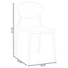 Fabulaxe Modern Plastic Outdoor Dining Chair with Open Oval Back Design, White QI004226.WT